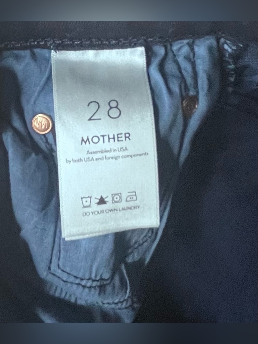 MOTHER the Insider Crop Step Fray Jeans After Party Wash Size 28 - Picture 7 of 14